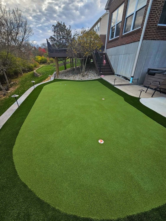A putting green installation for a project in Cleves, Ohio.