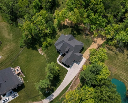 Image of a job in Mason, Ohio for removing overgrowth from a property.